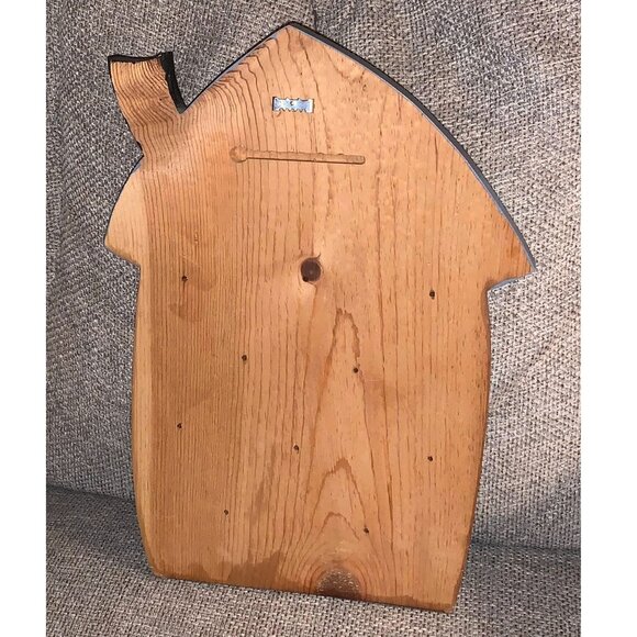 Vintage House Shaped Wooden Key Rack Holder Wall Hanging (10 Hooks) - Picture 2 of 4